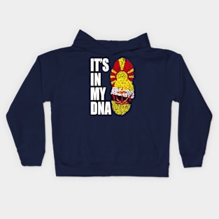 Macedonian And Bruneian Mix Heritage DNA Flag Kids Hoodie